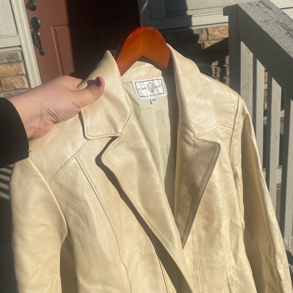 St. John Cream leather jacket - Picture 13 of 15